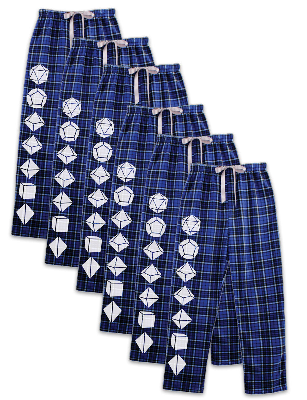 Blue RPG Dice Pajama Pants - Six Pack